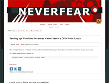 Tablet Screenshot of neverfear.org